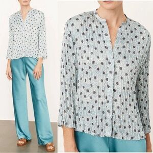 NEW NWT Vince Camellia Long Sleeve Pleated Top